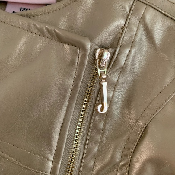 Juicy Couture Faux Leather Metallic Gold Jacket - Picture 3 of 7